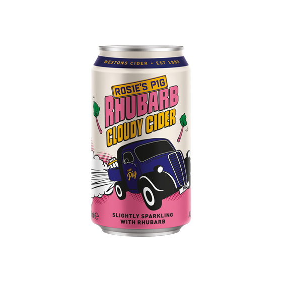 Rosie's Pig Cloudy Rhubarb Cider 4% Cans