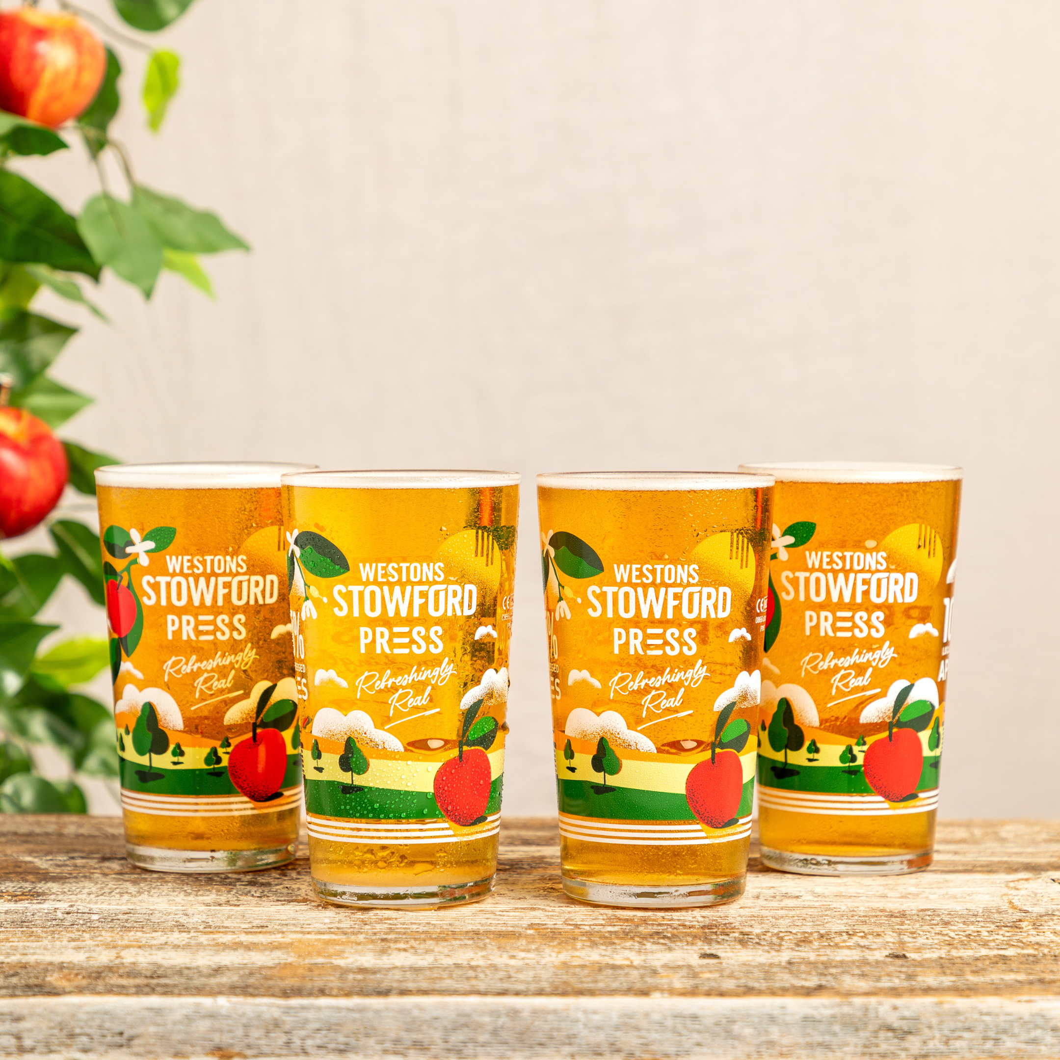 Stowford Press Glassware (4x Pints)